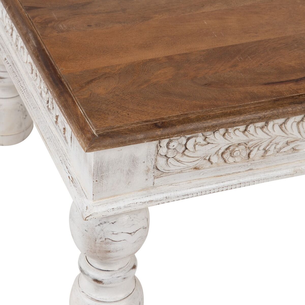 Centre Table White Natural 120 x 70 x 45 cm